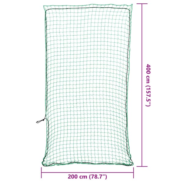 vidaXL Trailernet med elastisk reb grøn 4x2 m PP