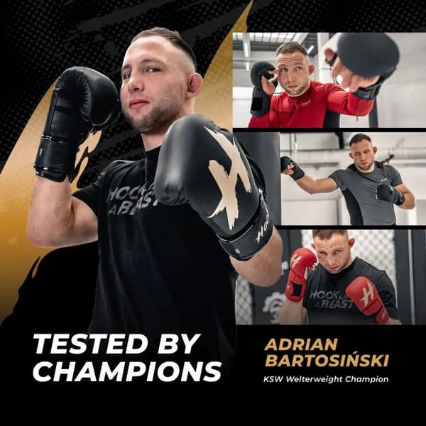 HOOK FIGHTING MMA Sparringhandskar Svart L