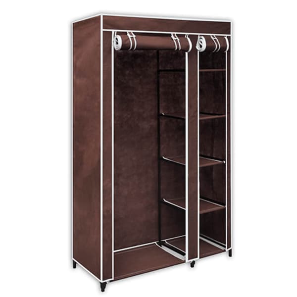 vidaXL stofgarderober, 2 stk., brune