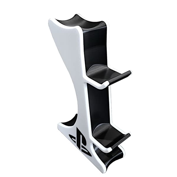 PS V1 Headset Controller Stand Sort og Hvid
