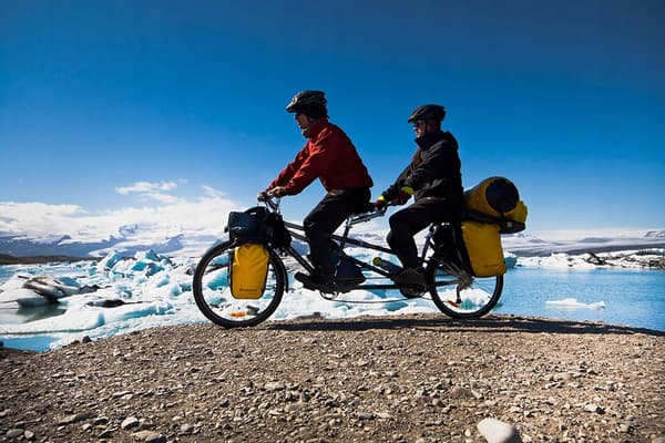 Dry 60 cykeltasker blå/azurblå stor reflektor
