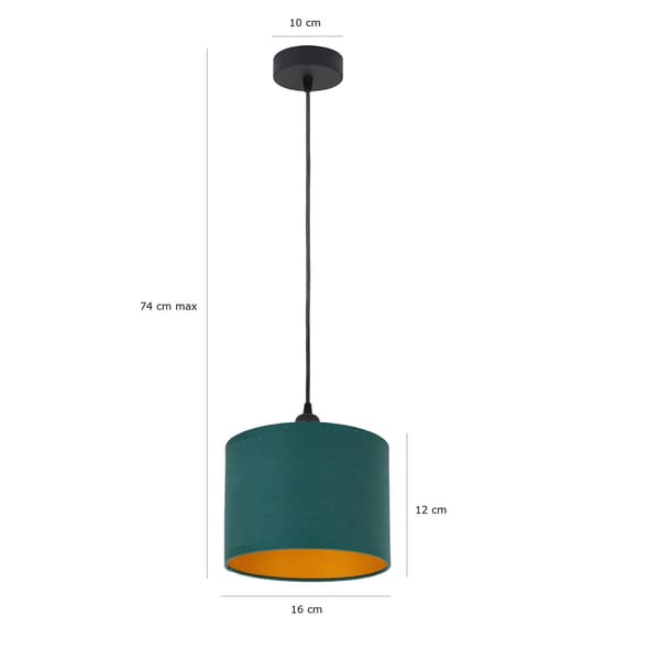 Tornado AM1 lampa grön-guld