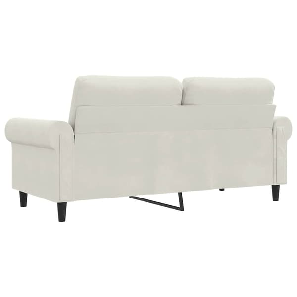 vidaXL 2-sitssoffa krämfärgad 140 cm klädd i sammet