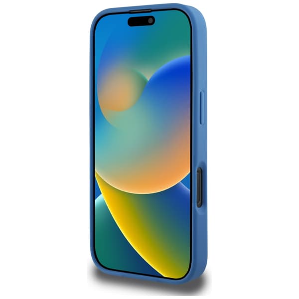 Guess 4G Circle Classic Logo cover til MagSafe til iPhone 16 Pro Max, blå