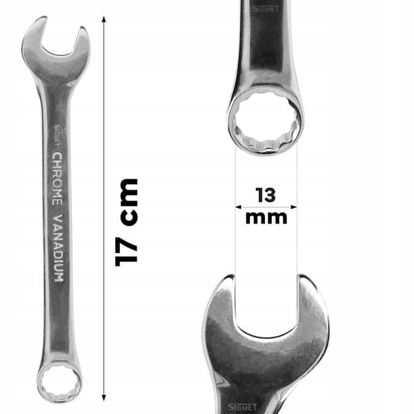 13 mm gaffelnøgle CR-V stærk solid standard