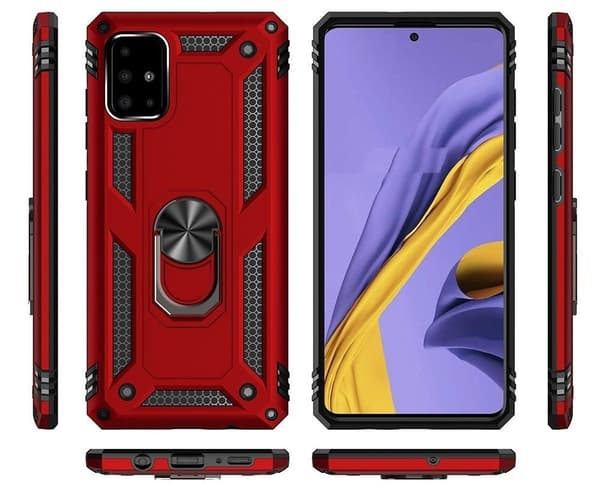 Pansarskal för Samsung Galaxy A51, Nox Case Ring, röd