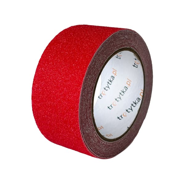 PVC halkskyddstejp, 50 mm x 5 m, röd
