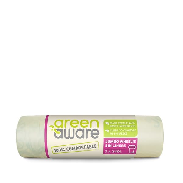 GreenAware kompostoituvat jätesäkit 240 litraa, 3 kpl