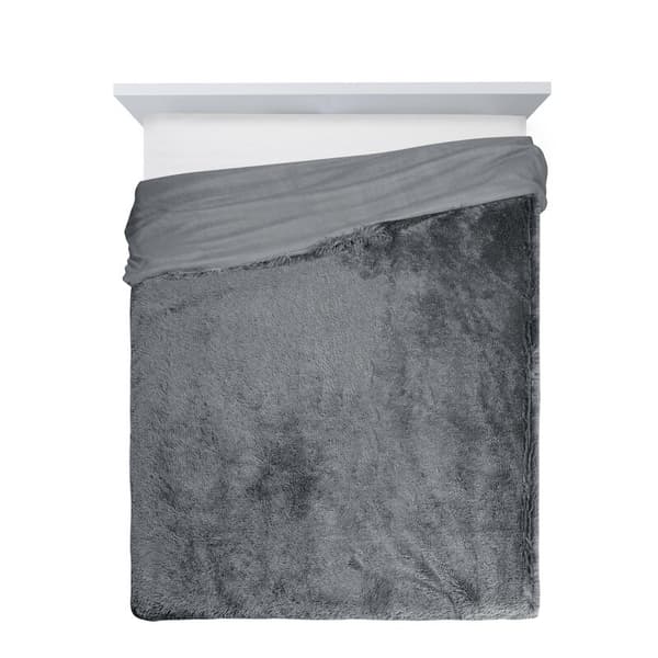 TIFANY silverfärgad pälsfilt 170x210 cm