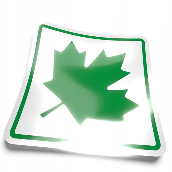Reflekterande magnet - GRÖNT BLAD 12 cm