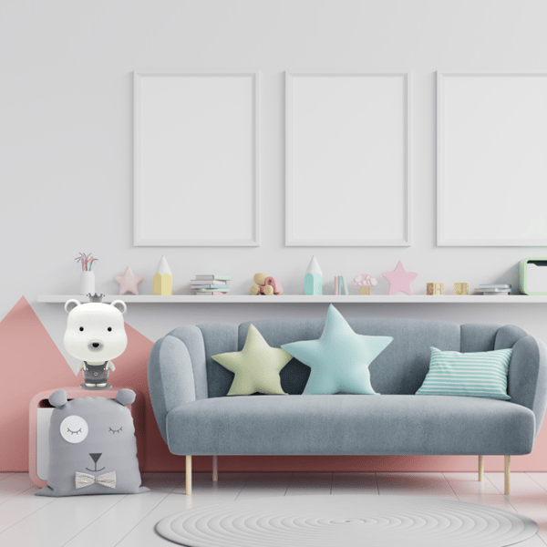 Dekorativ lampe til bamse E14 - Grå