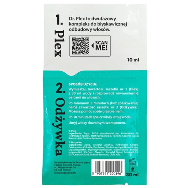 Bioelixire Dr. Plex tvåfasigt hårkomplex 10+30ml