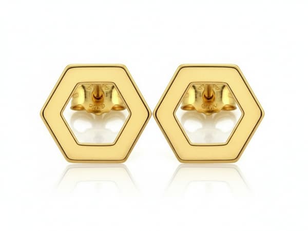 Øreringene i 585 guld for kvinder, 14k, 0,97g, elegante og moderne