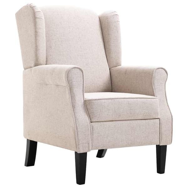 vidaXL Tygklädd fåtölj, beige