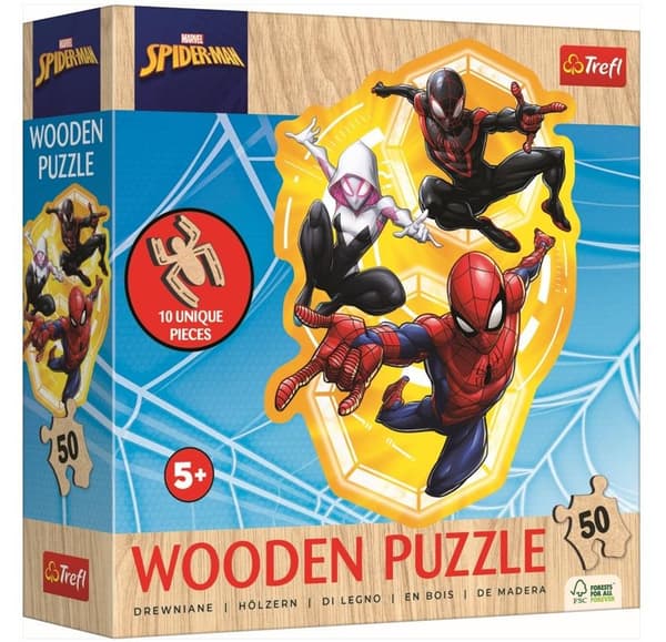 Træpuslespil 50 SpiderMan klar til action TREFL