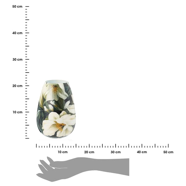 Dekorativ vas med tryck 20 cm