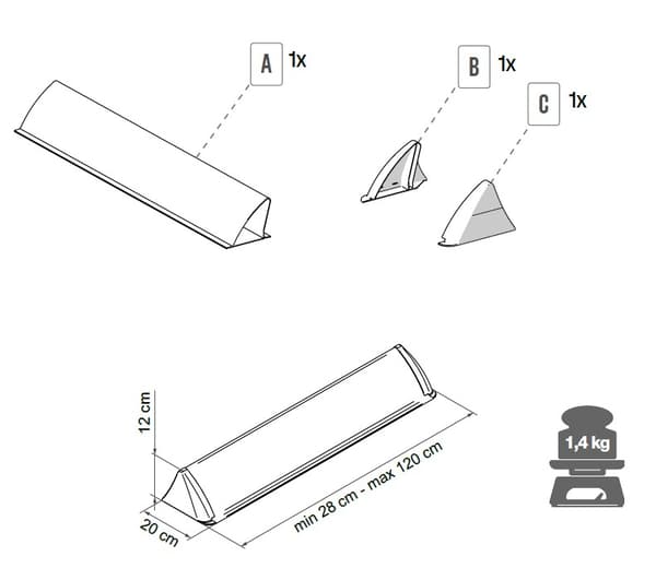 Fiamma spoiler 110 cm