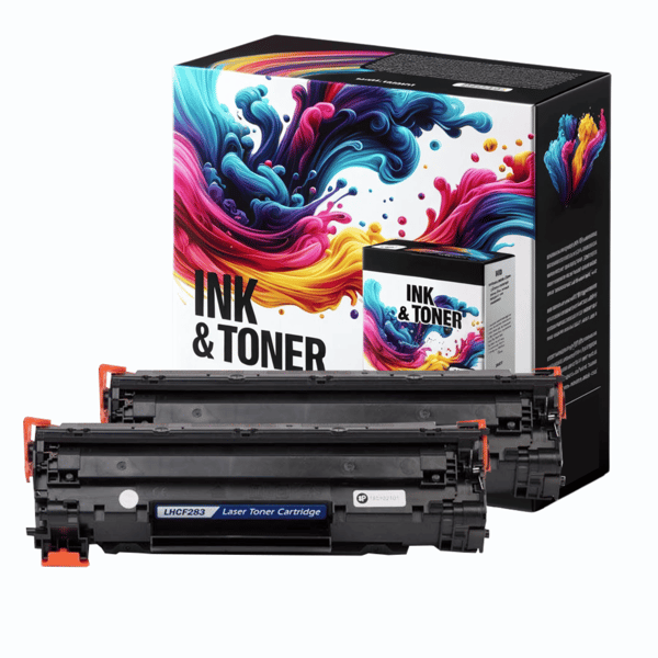 2x toner til HP 83A CF283A GP-HCF283A printer x2