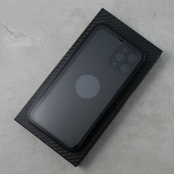 iPhone 12 Pro cover, dobbelt glas, Magsafe, sort