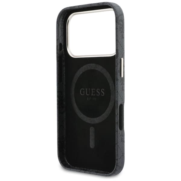 Guess 4G Script MagSafe -suojakuori iPhone 17 Prolle, musta