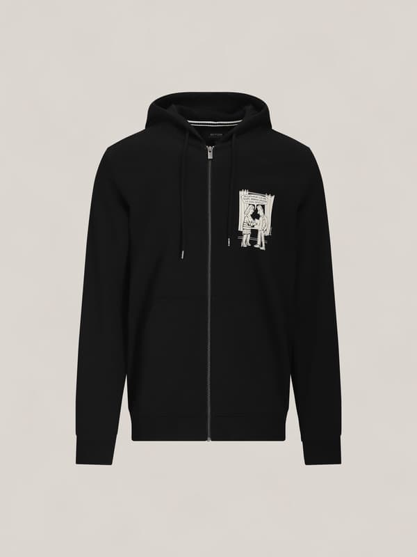 SORT MÆLKESWEATSHIRT M