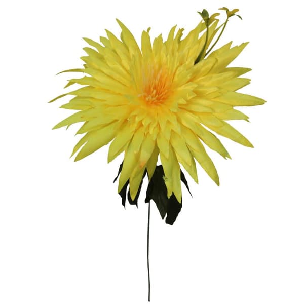 Gul kunstig asterblomst, højde 55 cm
