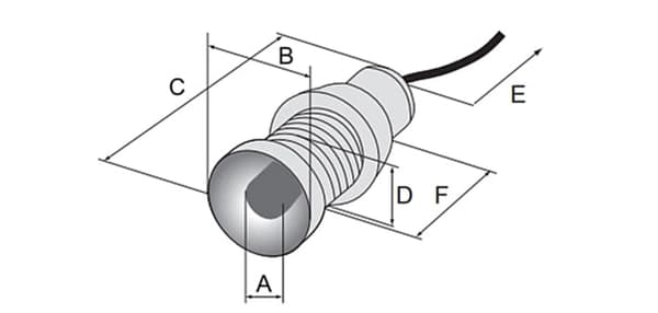 Indikatorlampe diode lampeskærm 5 mm 230V rød SIMET