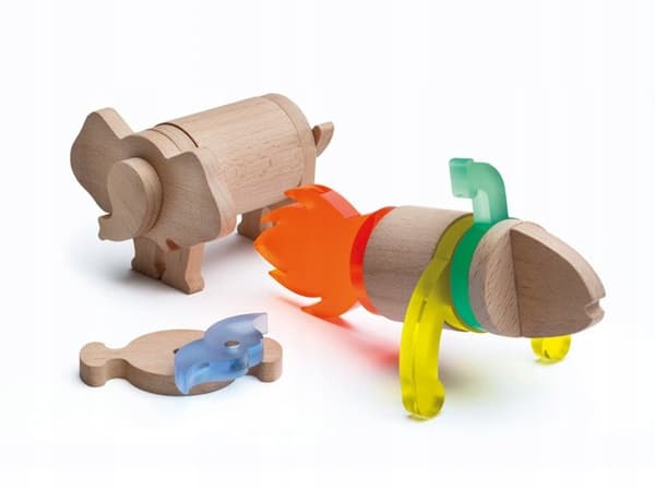 Magnetiska träbyggklossar - Öken