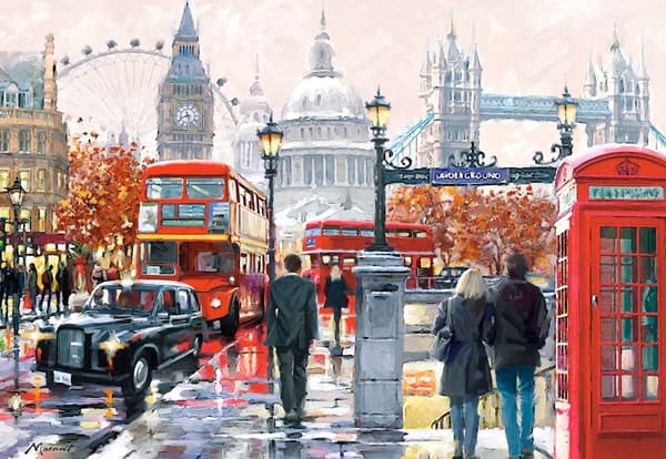 Pussel 1000 brikker London Collage