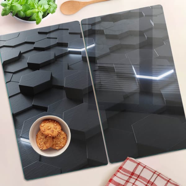 Dekorative glasplader til servering af snacks Abstraktion 2x30x52 cm