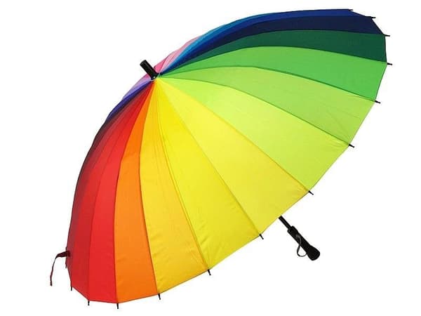 Rainbow manuellt hopfällbart paraply