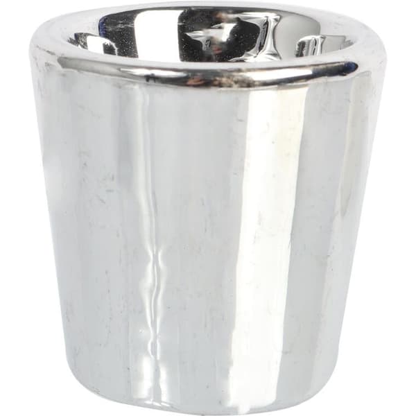 Keramisk värmeljushållare, silver, 6 cm