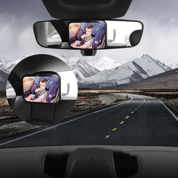 Bilspejl til observation af børn, 360° justering