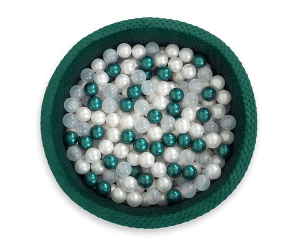 Minky torrpool H-30 cm med 200 bollar - flaskgrön