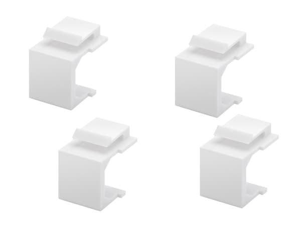 Sæt med 4, dæksel, Keystone-adapter, hvid