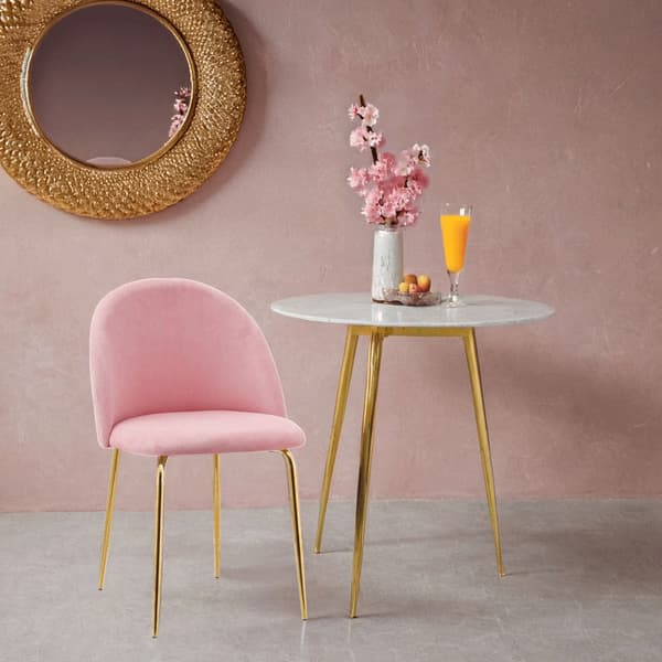 Fargo Guld Velour Pink Stol