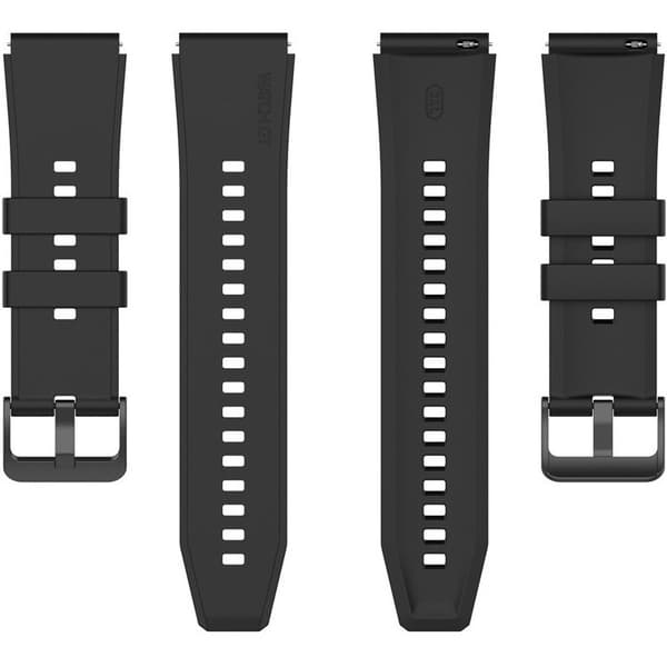 3x Silikone rem 22mm universal, Sort, Grøn, Marineblå