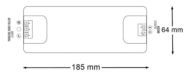Möbel-LED-strömförsörjningstransformator IP44 12V 60W 5A Ecolight