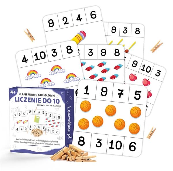 Pegboard-tehtävät - Laskeminen kymmeneen