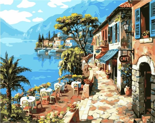 Maleri efter tal - San Remo 40x50cm