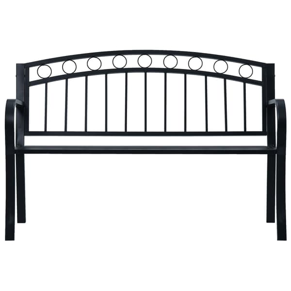 vidaXL Puutarhapenkki 125 cm musta teräs