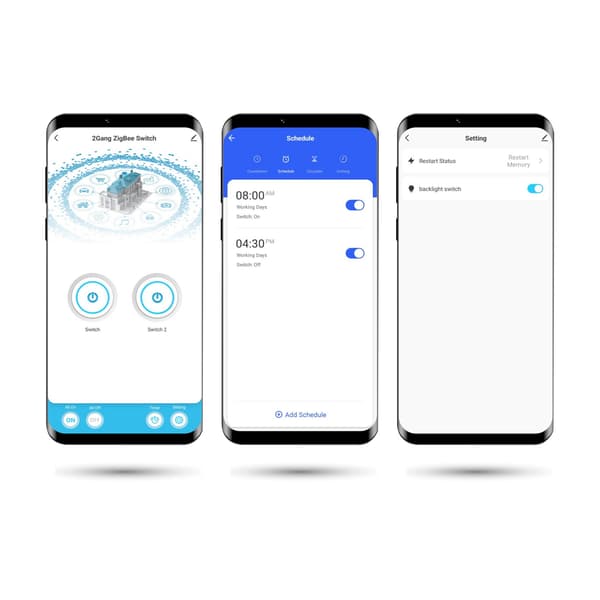Tuya Smart Zigbee Dual Switch med N Life Gold