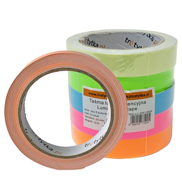Fluorescerande tejp 20 mm x 10 m orange