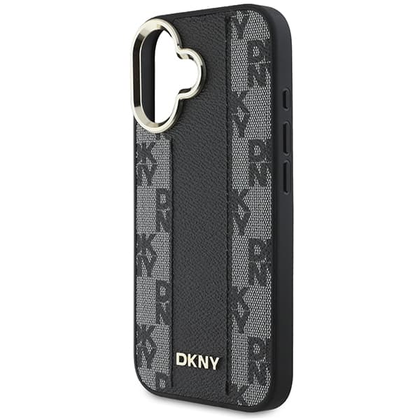 DKNY Magsafe-etui med ternet mønster til iPhone 16, sort