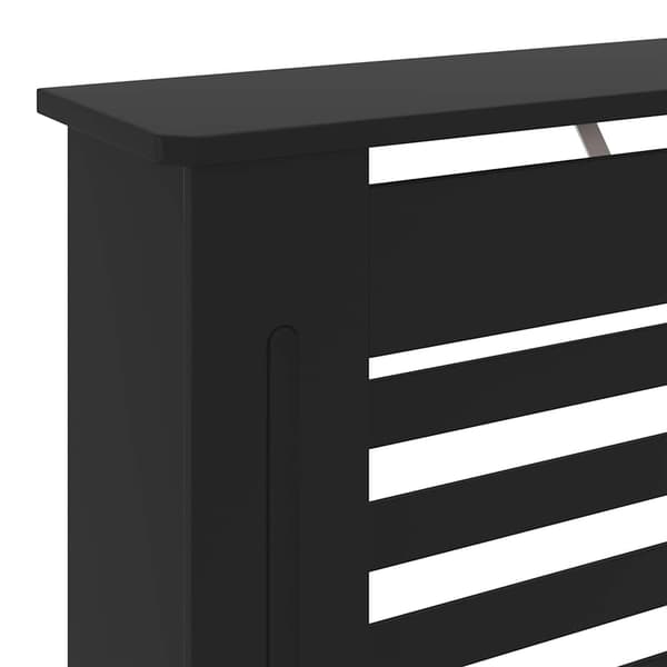 vidaXL radiatordæksel, MDF, sort, 78 cm