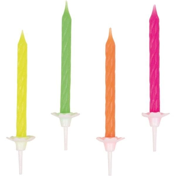 Neonlys med standere 10 stk.