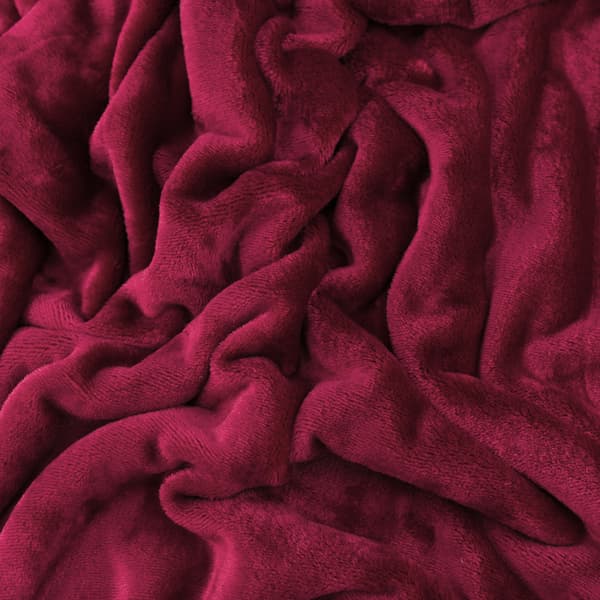 Vinröd Minky fleece
