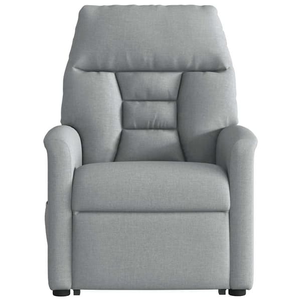 vidaXL Lyftbar massagefåtölj ljusgrå tyg