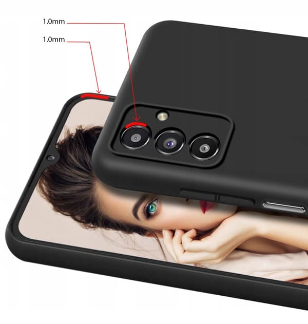 SLIMET ETUI I MAT SORT TIL SAMSUNG GALAXY A13 5G + GLAS