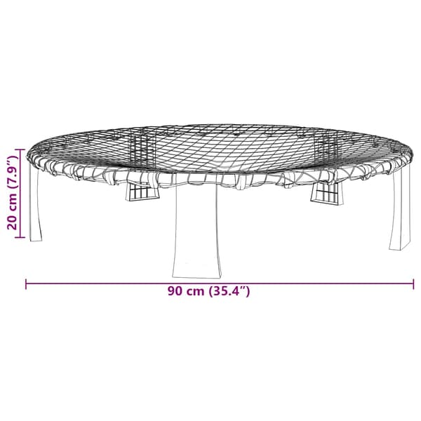 vidaXL Rundnetsæt, 3 bolde og pumpe, Ø90x20 cm